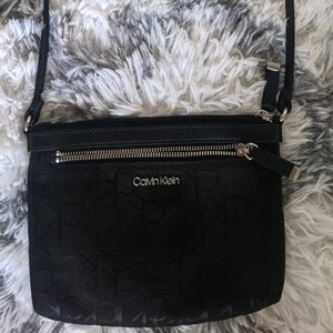 Calvin Klein Ck Logo Black Crossbody Purse